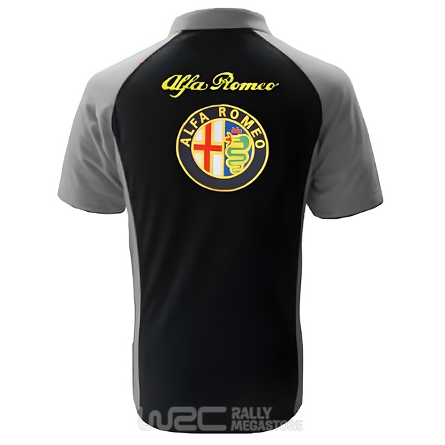 Polo ALFA ROMEO NOIR/GRIS Collection ALFA-ROMEO