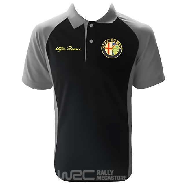 Polo ALFA ROMEO NOIR/GRIS Collection ALFA-ROMEO