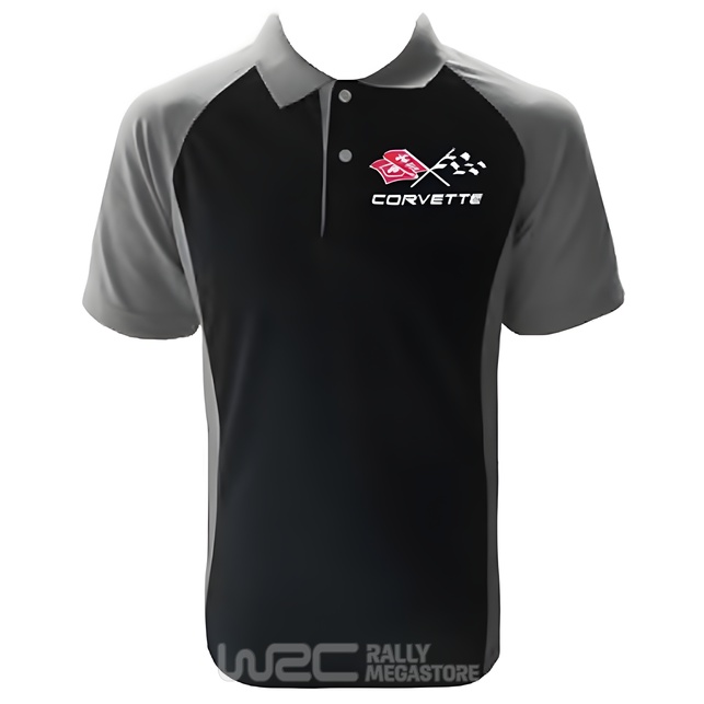 Polo CORVETTE C2 NOIR/GRIS Collection CORVETTE à 19,99€