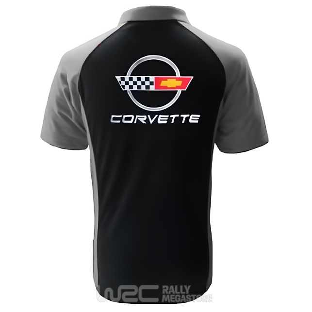 Polo CORVETTE C4 NOIR/GRIS Collection CORVETTE à 19,99€