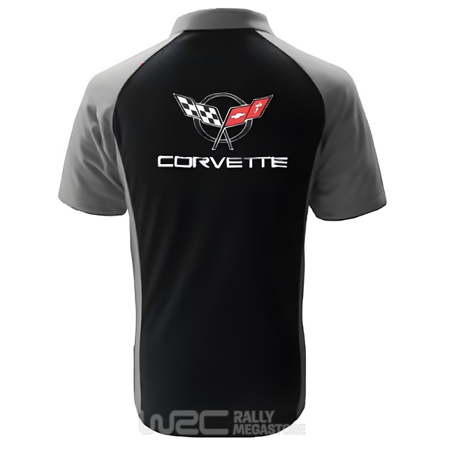 Polo CORVETTE C5 NOIR/GRIS Collection CORVETTE à 19,99€
