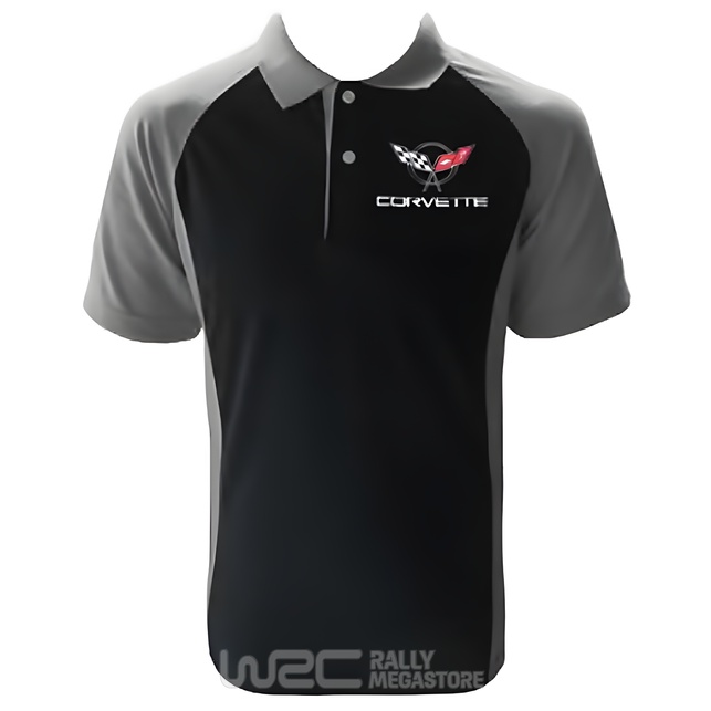 Polo CORVETTE C5 NOIR/GRIS Collection CORVETTE à 19,99€