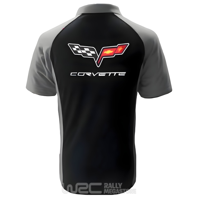 Polo CORVETTE C6 NOIR/GRIS Collection CORVETTE à 19,99€