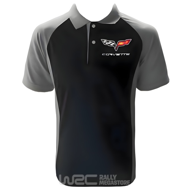 Polo CORVETTE C6 NOIR/GRIS Collection CORVETTE à 19,99€