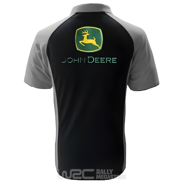 Polo JOHN DEERE NOIR/GRIS Collection JOHN-DEERE