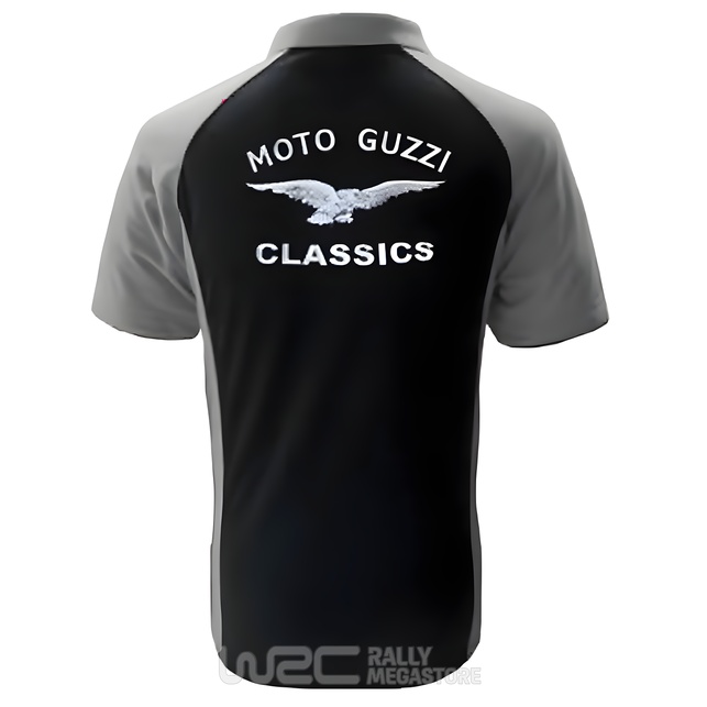 Polo MOTO GUZZI CLASSIC NOIR/GRIS Collection MOTO-GUZZI