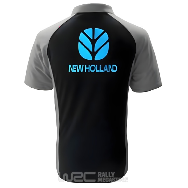 Polo NEW HOLLAND NOIR/GRIS Collection NEW-HOLLAND