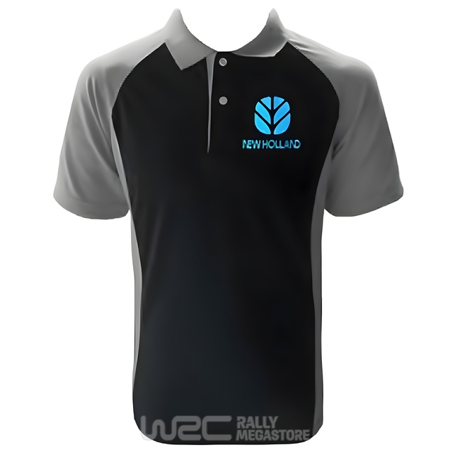 Polo NEW HOLLAND NOIR/GRIS Collection NEW-HOLLAND