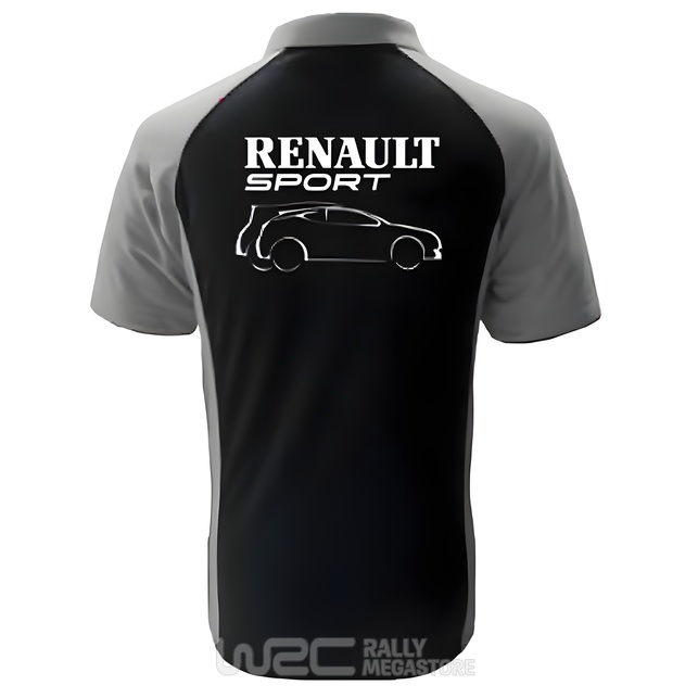 Polo RENAULT SPORT NOIR/GRIS Collection RENAULT