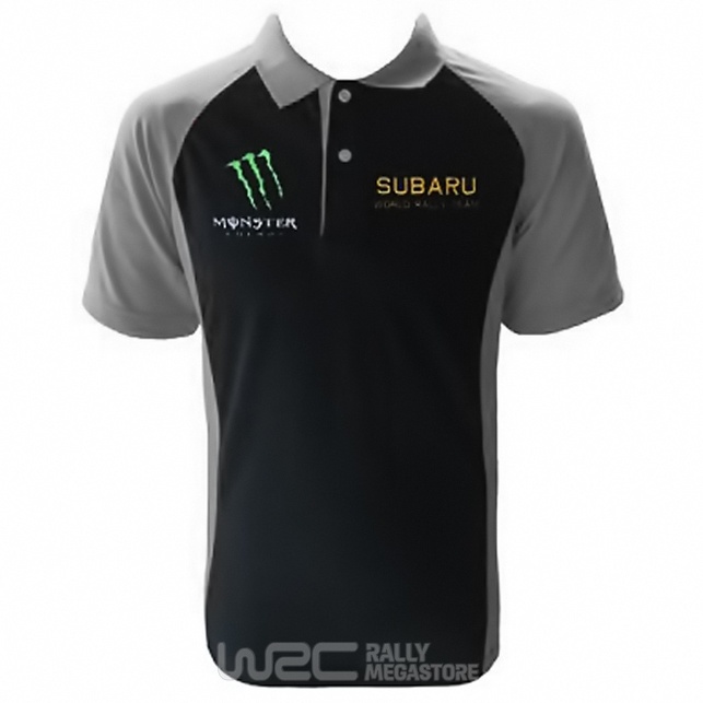 Polo SUBARU MONSTER RACING NOIR/GRIS Collection SUBARU