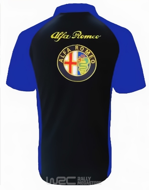 Polo ALFA ROMEO NOIR/BLEU Collection ALFA-ROMEO
