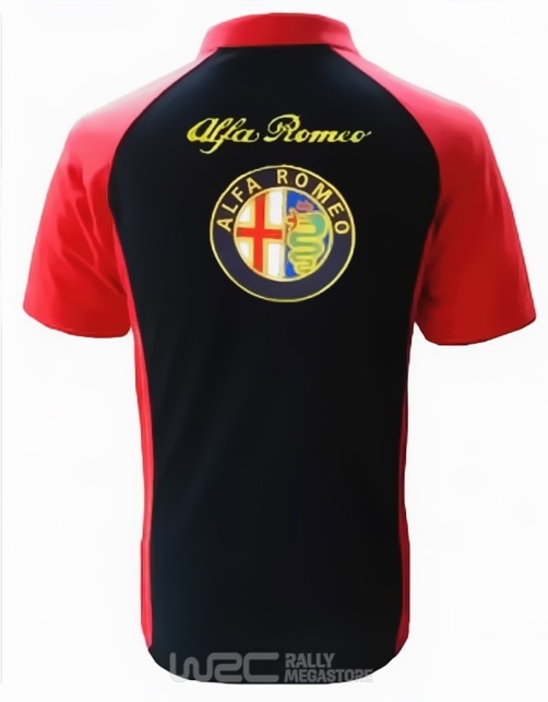 Polo ALFA ROMEO NOIR/ROUGE Collection ALFA-ROMEO