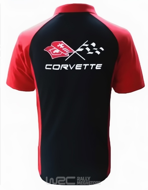 Polo CORVETTE C2 NOIR/ROUGE Collection CORVETTE