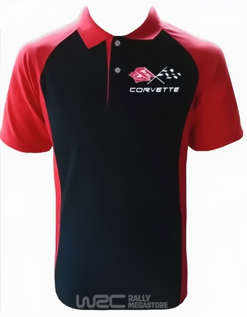 Polo CORVETTE C2 NOIR/ROUGE Collection CORVETTE
