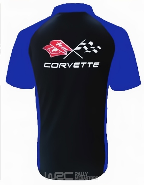 Polo CORVETTE C3 NOIR/BLEU Collection CORVETTE à 19,99€