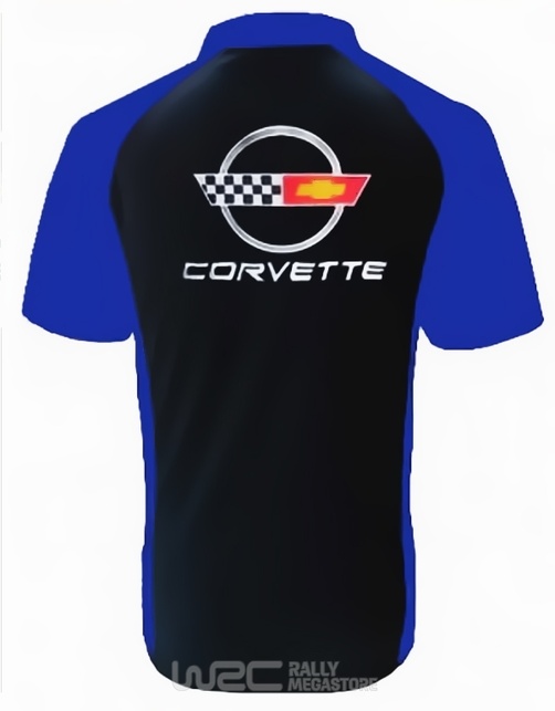 Polo CORVETTE C4 NOIR/BLEU Collection CORVETTE à 19,99€