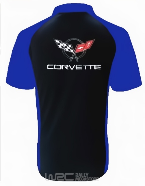 Polo CORVETTE C5 NOIR/BLEU Collection CORVETTE à 19,99€