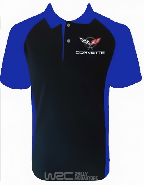 Polo CORVETTE C5 NOIR/BLEU Collection CORVETTE à 19,99€