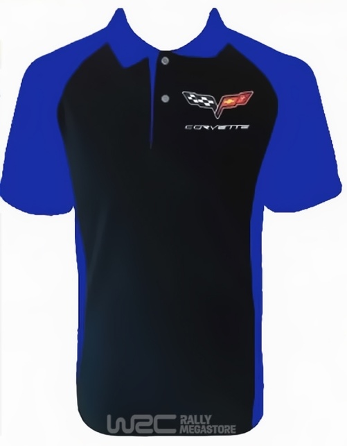 Polo CORVETTE C6 NOIR/BLEU Collection CORVETTE à 19,99€