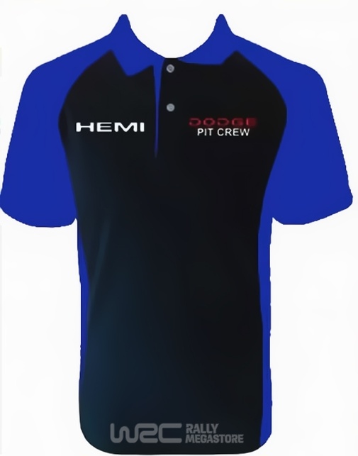 Polo DODGE PIT CREW NOIR/BLEU Collection DODGE à 19,99€
