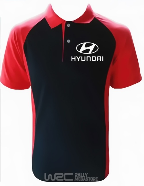 Polo HYUNDAI NOIR/ROUGE Collection HYUNDAI à 19,99€