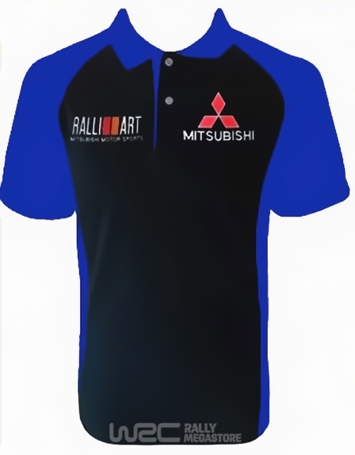 Polo MITSUBISHI RALLIART NOIR/BLEU Collection MITSUBISH