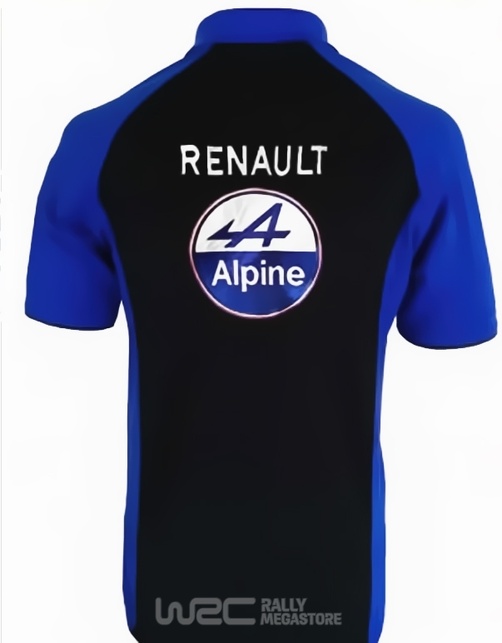 Polo RENAULT ALPINE NOIR/BLEU Collection RENAULT