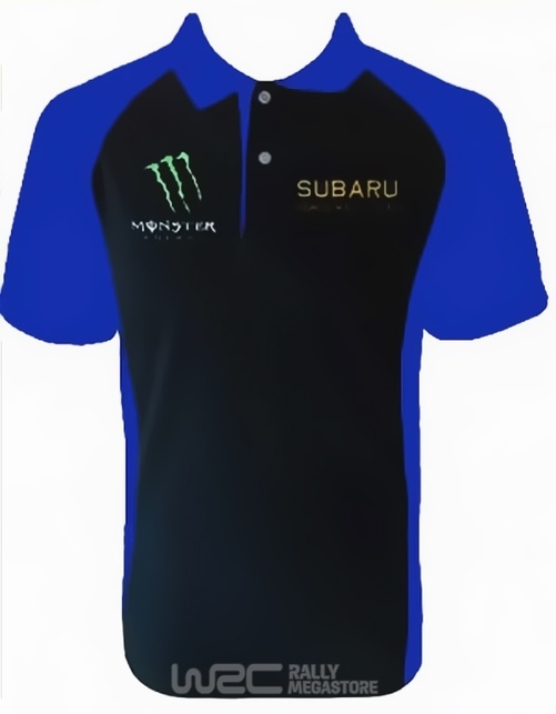 Polo SUBARU MONSTER NOIR/BLEU Collection SUBARU