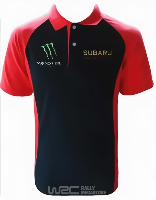 Polo SUBARU MONSTER RACING NOIR/ROUGE Collection SUBARU